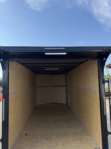 New 2027 Sawyer Trailers Brand New Army Green / Blackout 7x16 Cargo / Enclosed Trailer
