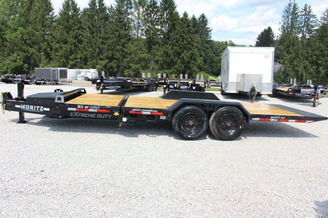 New 2027 Moritz 7' x 16' + 4' Low Pro - Gravity Tilt - Tilt Trailer - 25900# GVW