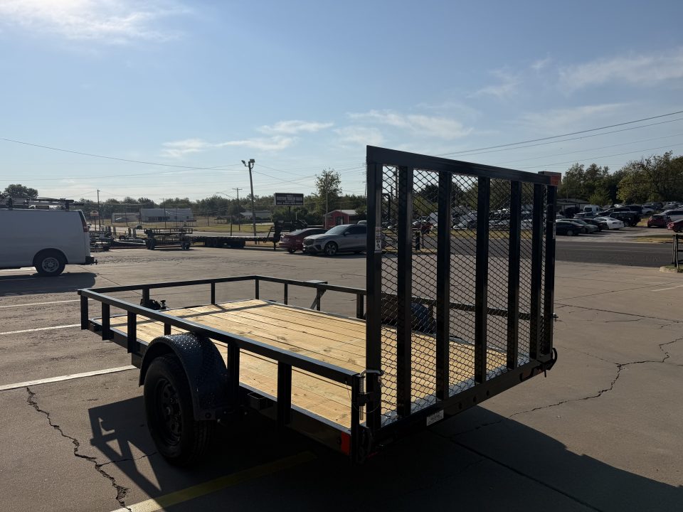 New #159097 2027 LAMAR UC 12 X 77 SINGLE AXLE SQUARE TUBE TOP 3K UTILITY W/ REAR RAMP GATE