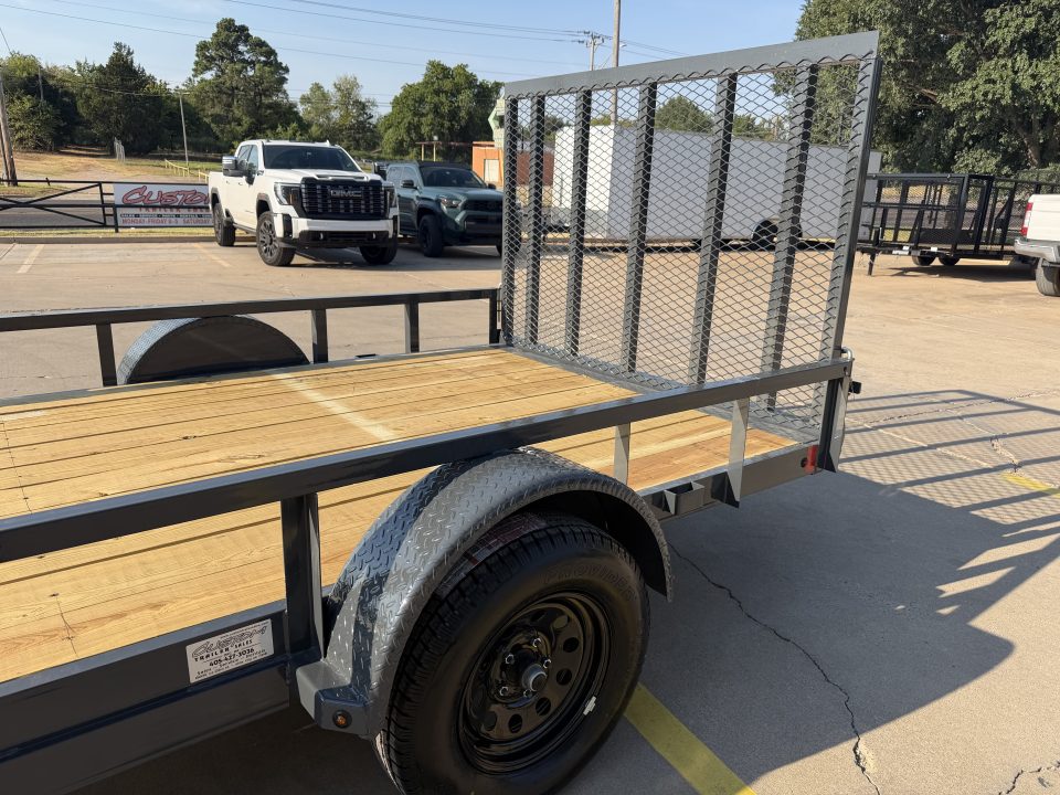 New #159097 2027 LAMAR UC 12 X 77 SINGLE AXLE SQUARE TUBE TOP 3K UTILITY W/ REAR RAMP GATE