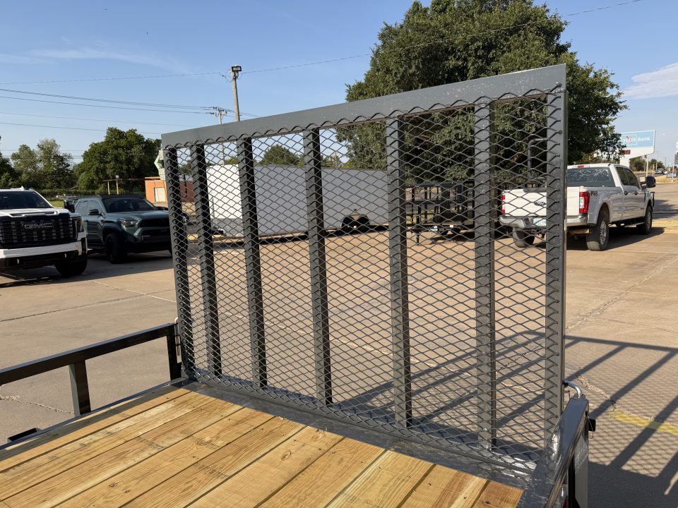 New #159097 2027 LAMAR UC 12 X 77 SINGLE AXLE SQUARE TUBE TOP 3K UTILITY W/ REAR RAMP GATE