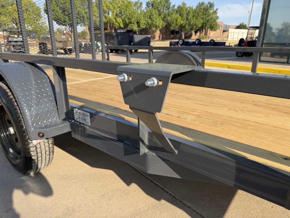 New #159097 2027 LAMAR UC 12 X 77 SINGLE AXLE SQUARE TUBE TOP 3K UTILITY W/ REAR RAMP GATE