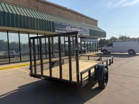 New #159097 2027 LAMAR UC 12 X 77 SINGLE AXLE SQUARE TUBE TOP 3K UTILITY W/ REAR RAMP GATE