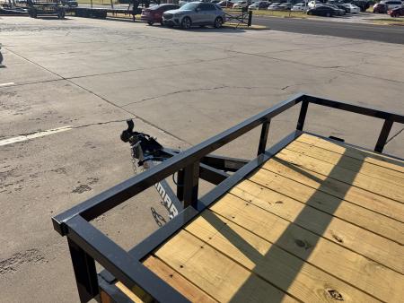 New #159097 2027 LAMAR UC 12 X 77 SINGLE AXLE SQUARE TUBE TOP 3K UTILITY W/ REAR RAMP GATE