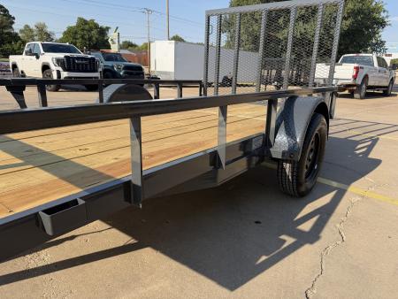 New #159097 2027 LAMAR UC 12 X 77 SINGLE AXLE SQUARE TUBE TOP 3K UTILITY W/ REAR RAMP GATE