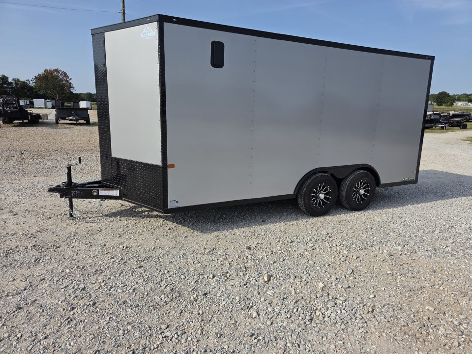 New 2027 Rock Solid 8.5X16 TANDEM 10K CARGO W/7' HEIGHT BLACKOUT TRIM & REAR RAMP DOOR