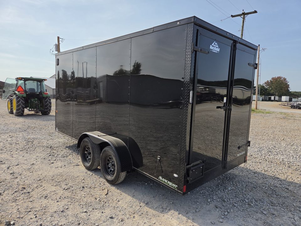 New 2027 Rock Solid 7X16 TANDEM 7K CARGO W/BLACKOUT TRIM 7' HEIGHT & BARN DOORS