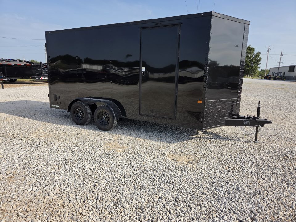 New 2027 Rock Solid 7X16 TANDEM 7K CARGO W/BLACKOUT TRIM 7' HEIGHT & BARN DOORS