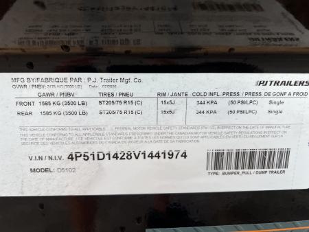 New 2027 PJ Trailers 10' D5 Dump Trailer