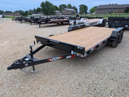 New 2027 H&H Trailers 82 X 18 (16 +2) Car Hauler with 7K GVWR -Black
