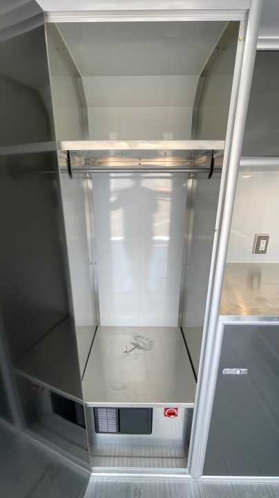 Used 2017 inTech 7.5' x 16' Aluminum Enclosed Motorcycle Trailer: Awning, 30 amp, Electric Jack