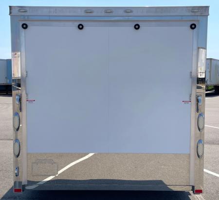 Used 2017 inTech 7.5' x 16' Aluminum Enclosed Motorcycle Trailer: Awning, 30 amp, Electric Jack