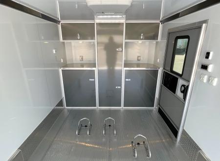 Used 2017 inTech 7.5' x 16' Aluminum Enclosed Motorcycle Trailer: Awning, 30 amp, Electric Jack