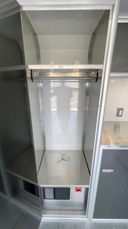Used 2017 inTech 7.5' x 16' Aluminum Enclosed Motorcycle Trailer: Awning, 30 amp, Electric Jack
