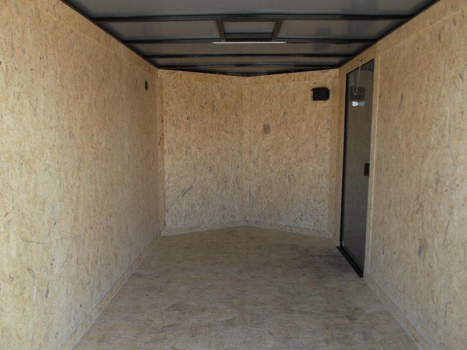 New 2027 Covered Wagon Trailers 7x12 Cargo Trailer / Enclosed Trailer / Motorcycle Trailer / 6'6" Interior / Extra Wide Ramp / RV Side Door / .080 Charcoal Gray Semi-Screwless Exterior / Black Out Package