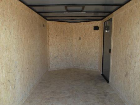 New 2027 Covered Wagon Trailers 7x12 Cargo Trailer / Enclosed Trailer / Motorcycle Trailer / 6'6" Interior / Extra Wide Ramp / RV Side Door / .080 Charcoal Gray Semi-Screwless Exterior / Black Out Package