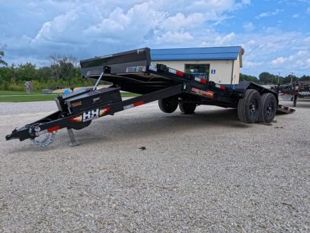 New 2027 H&H Trailers 82 x 20 Electric Speed Loader/ Car Hauler Tilt Trailer with 2)5200 lb. Axles-10K GVWR