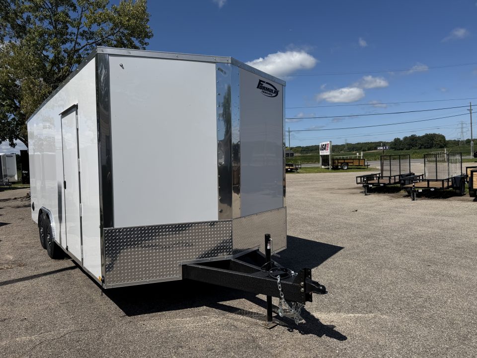 New 2027 8.5 x 20 10K GVW Formula Traverse Enclosed Trailer with ramp 7ft interior