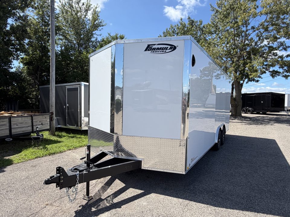 New 2027 8.5 x 20 10K GVW Formula Traverse Enclosed Trailer with ramp 7ft interior