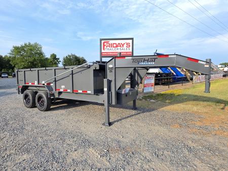 New 2027 Top Hat Trailers 16'x83  DX20 Gooseneck Low Profile 20K Dump Trailer