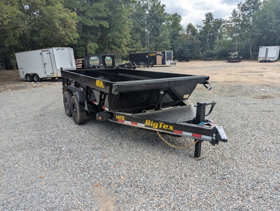 New 2027 Big Tex Trailers 7x14 TD Heavy Duty 14K Telescopic Dump w/ Slide-In Ramps Dump Trailer