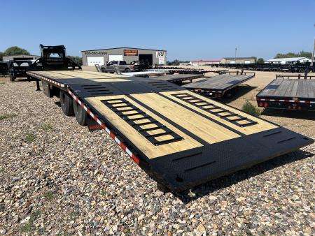New 2027 Midsota 36' Gooseneck Hydraulic Tail Flatbed Trailer