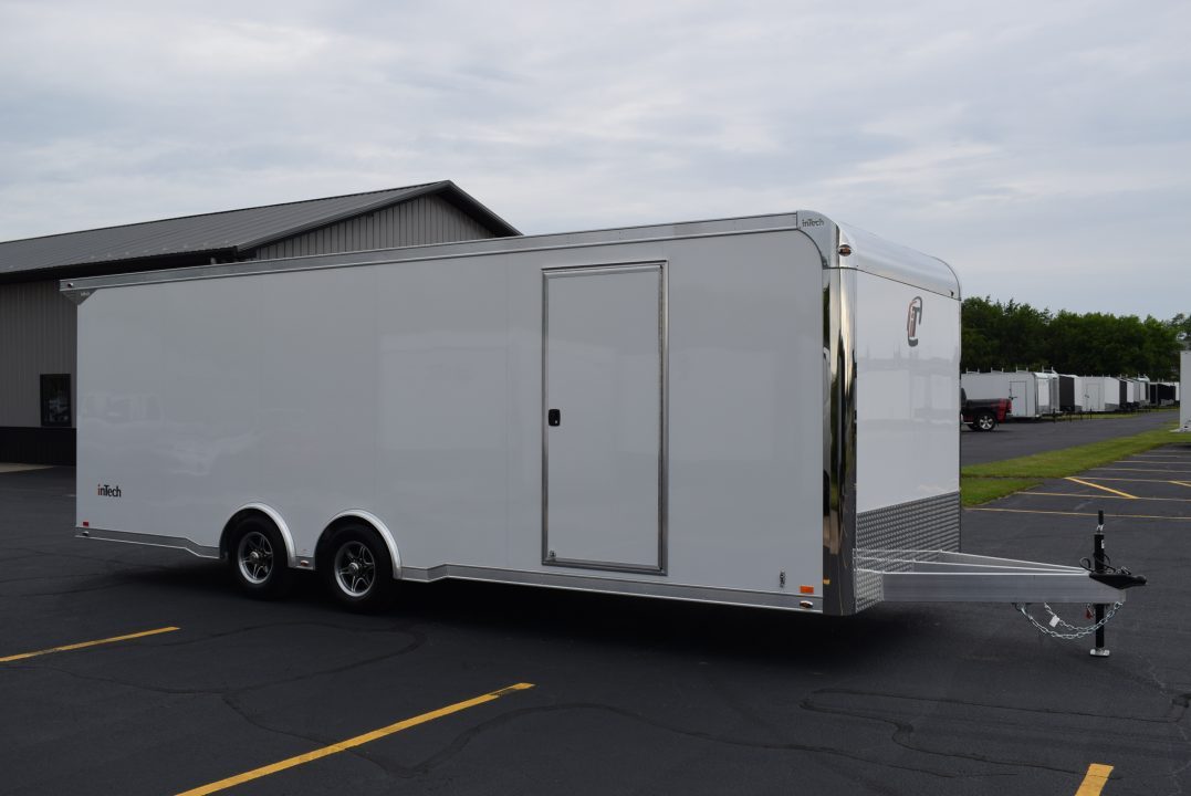 New INTECH 8.5x24 LITE SERIES ALL ALUMINUM CAR HAULER W/ Full Escape Door