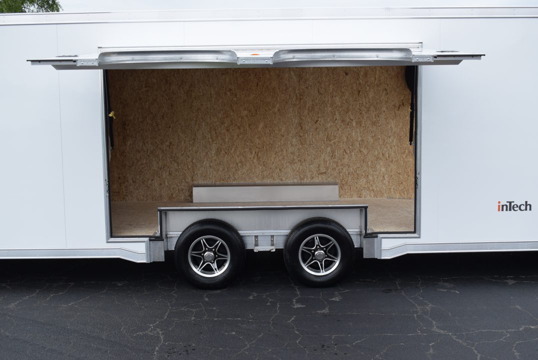 New INTECH 8.5x24 LITE SERIES ALL ALUMINUM CAR HAULER W/ Full Escape Door