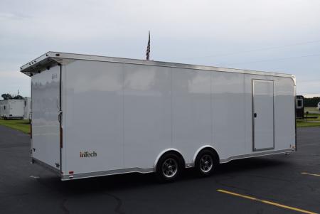 New INTECH 8.5x24 LITE SERIES ALL ALUMINUM CAR HAULER W/ Full Escape Door