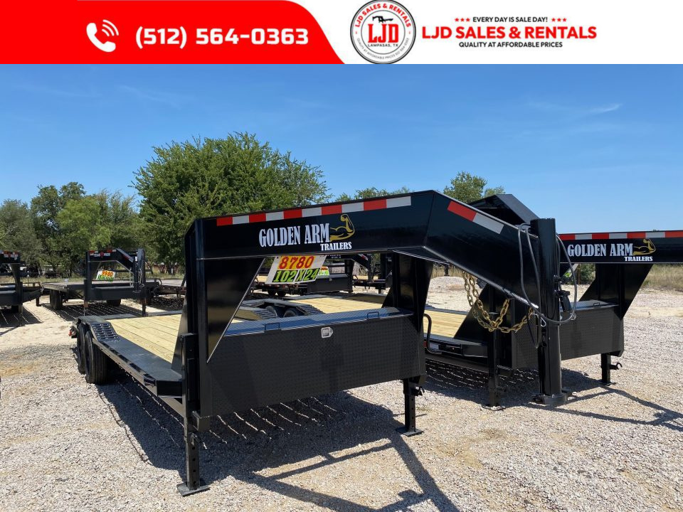 New 2026 Golden Arm - Gooseneck 24' - Drive over fender - 16k GVWR - Equipment Trailer