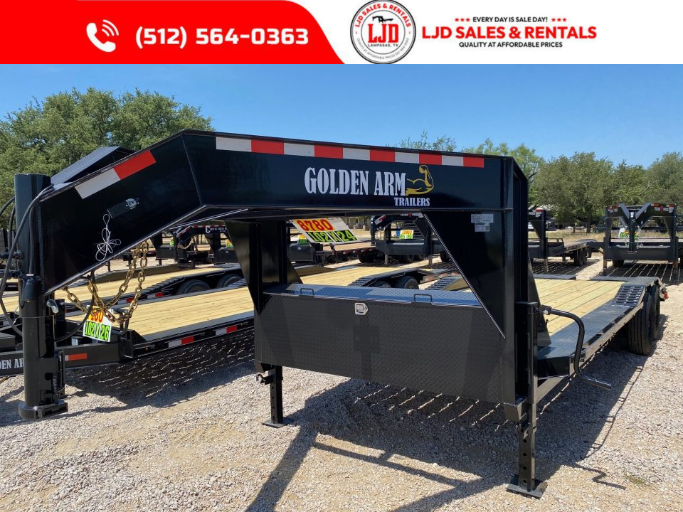 New 2026 Golden Arm - Gooseneck 24' - Drive over fender - 16k GVWR - Equipment Trailer