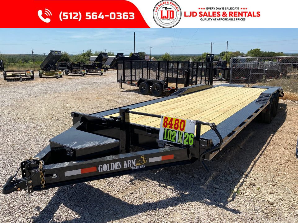 New 2026 Golden Arm - 26' Drive over Fender Trailer 16k GVWR