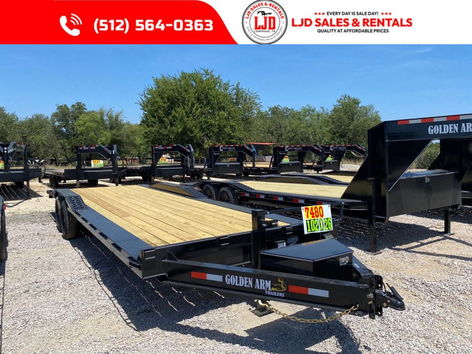 New 2026 Golden Arm - 102  x 26' Drive over fender Equipment Trailer