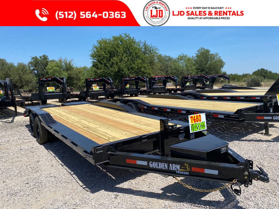 New 2026 Golden Arm - 102  x 22' -Drive over fender - Equipment Trailer
