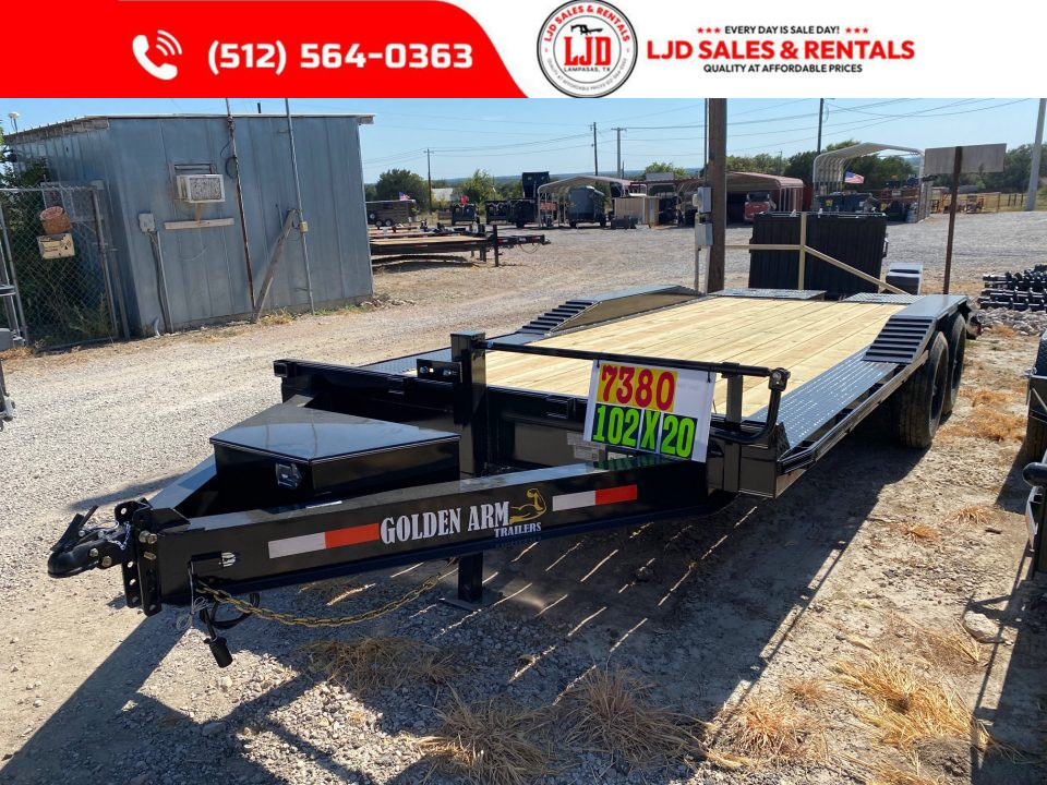 New 2026 Golden Arm - 102" x 20' -Drive over fender - Equipment Trailer