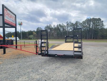 New 2026 Double A 28' X 102" Drive Over Fender Gooseneck w/ Stand-Up Ramps Equipment Trailer