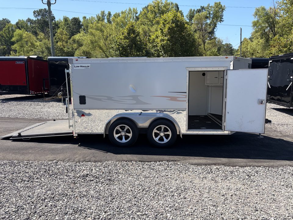Used 2016 Haulmark 7X12 Low Hauler Enclosed Motorcycle Trailer