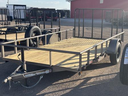 New 2026 GR Trailers 82X14 SINGLE AXLE W/4' GATE RAMP Utility Trailer