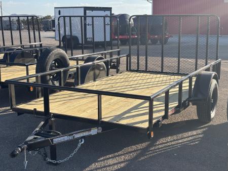 New 2026 GR Trailers 77X12 SINGLE AXLE W/4' GATE RAMP Utility Trailer