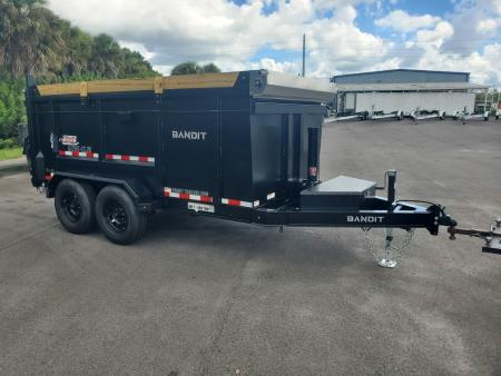 New 2027 Bandit 6X12 4FT SIDES 13200 LB GVWR(2-6K AXLES) Dump Trailer WITH TARP, RAMPS, 4 D RINGS, TPMS