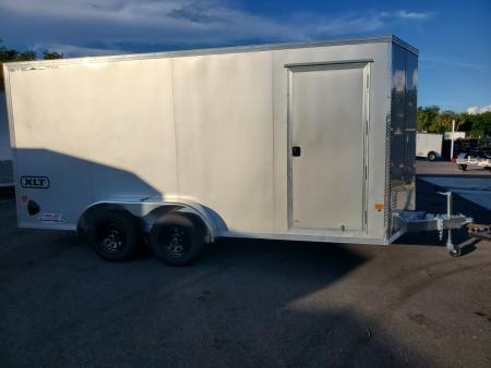 New 2027 ALCOM 7X16 STEALTH ALUMINUM FRAME Cargo / Enclosed Trailer WITH 6'10  INTERIOR HEIGHT, 1 PIECE ROOF, SCREWLESS EXTERIOR, REAR RAMP DOOR