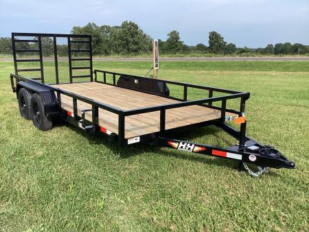 New 2027 H&H 82x16 Railside Utility Trailer, 7k Tandem