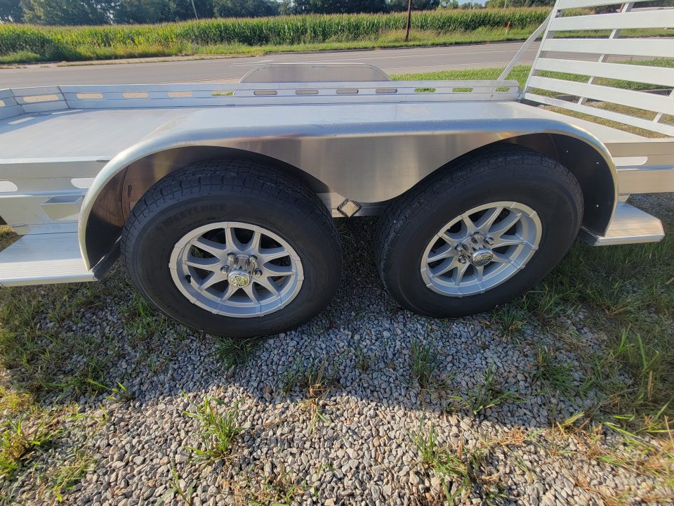 Used 2026 Aluma 7814 Slotted Tandem Utility Trailer