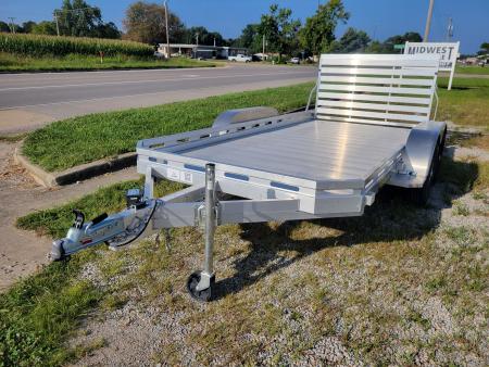Used 2026 Aluma 7814 Slotted Tandem Utility Trailer