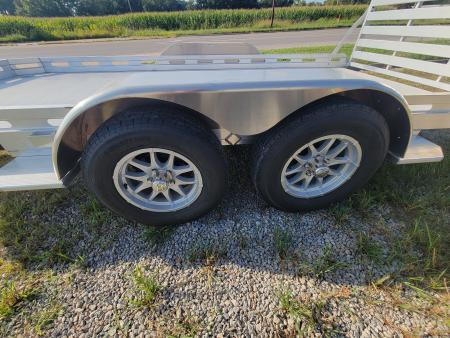 Used 2026 Aluma 7814 Slotted Tandem Utility Trailer