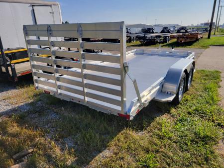 Used 2026 Aluma 7814 Slotted Tandem Utility Trailer