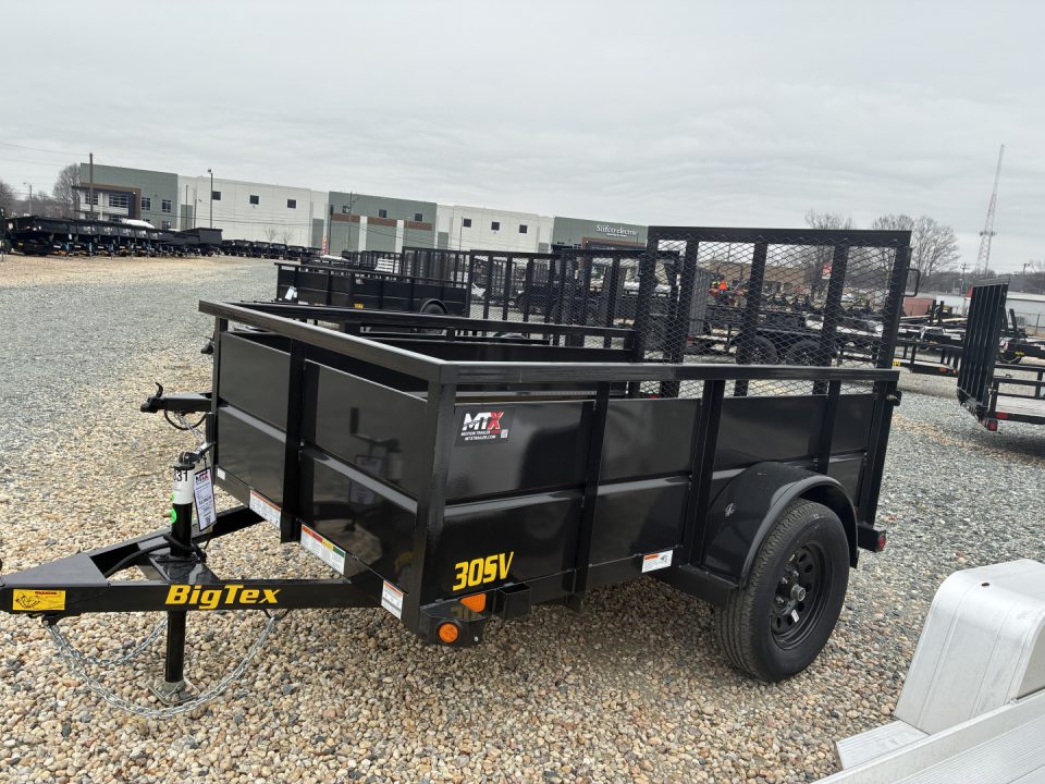 New 2027 Big Tex Trailers 5x8 30SV w/ 24" Solid Sides & 4' Spring Assist Ga Utility Trailer