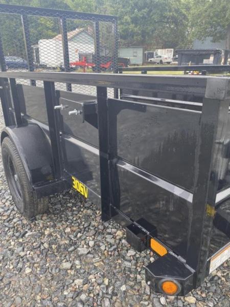 New 2027 Big Tex Trailers 5x8 30SV w/ 24" Solid Sides & 4' Spring Assist Ga Utility Trailer