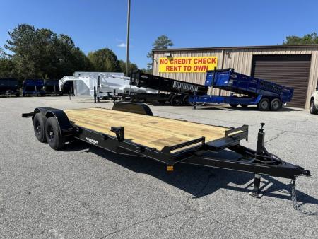 New 2027 20FT 10K WOOD FLOOR DELUXE CAR HAULER WITH 2 BRAKE AXLES