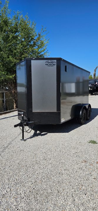 New 2026 Family Trailer 6x12 Tandem Axles Cargo / Enclosed Trailer- Screwless Exterior- Blackout Pkg- Rear Spoiler